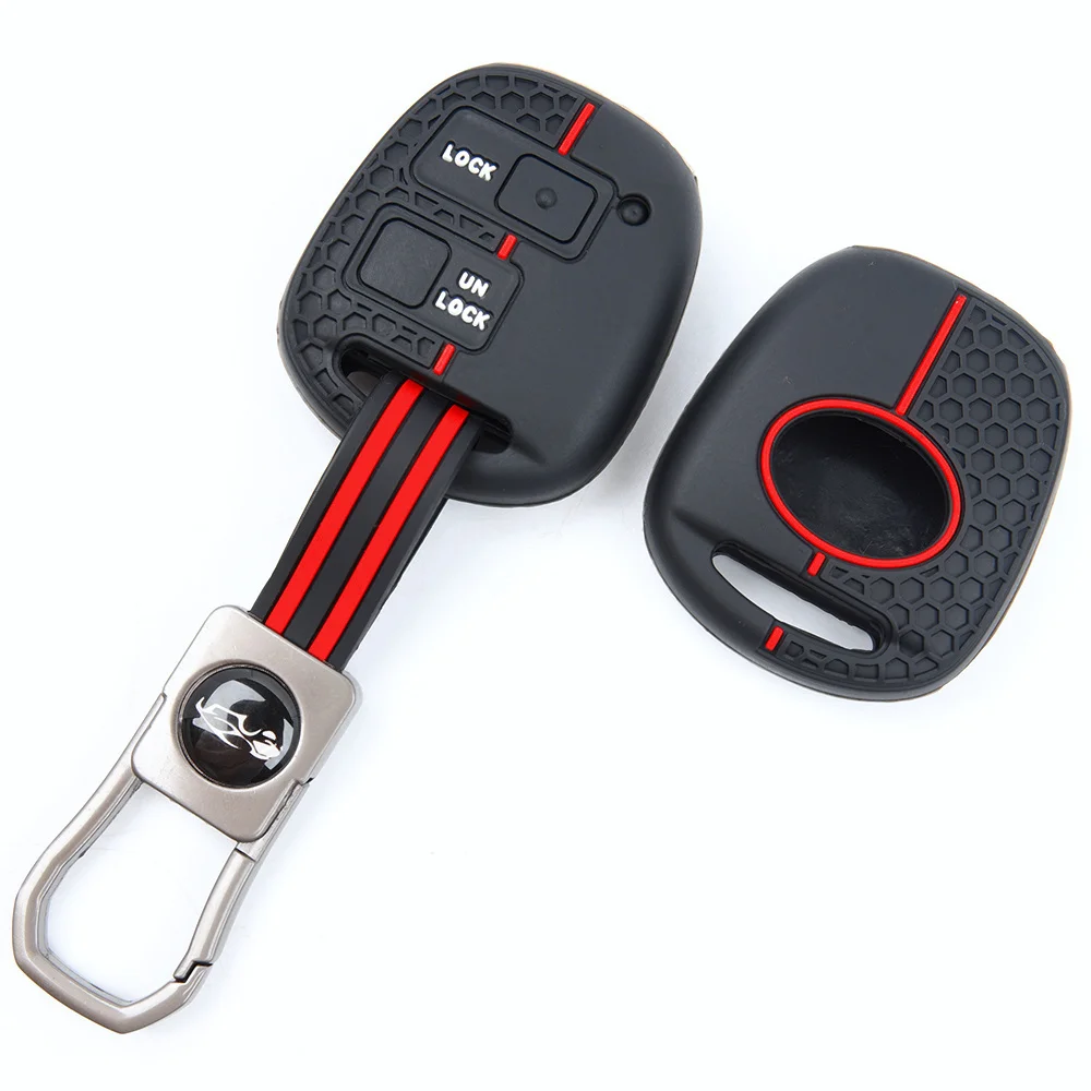 For Toyota FJ Cruiser Land Cruiser Prado 4Runner Full Coverage Silicone Key Shell Buckle Loop Holder Easy Install