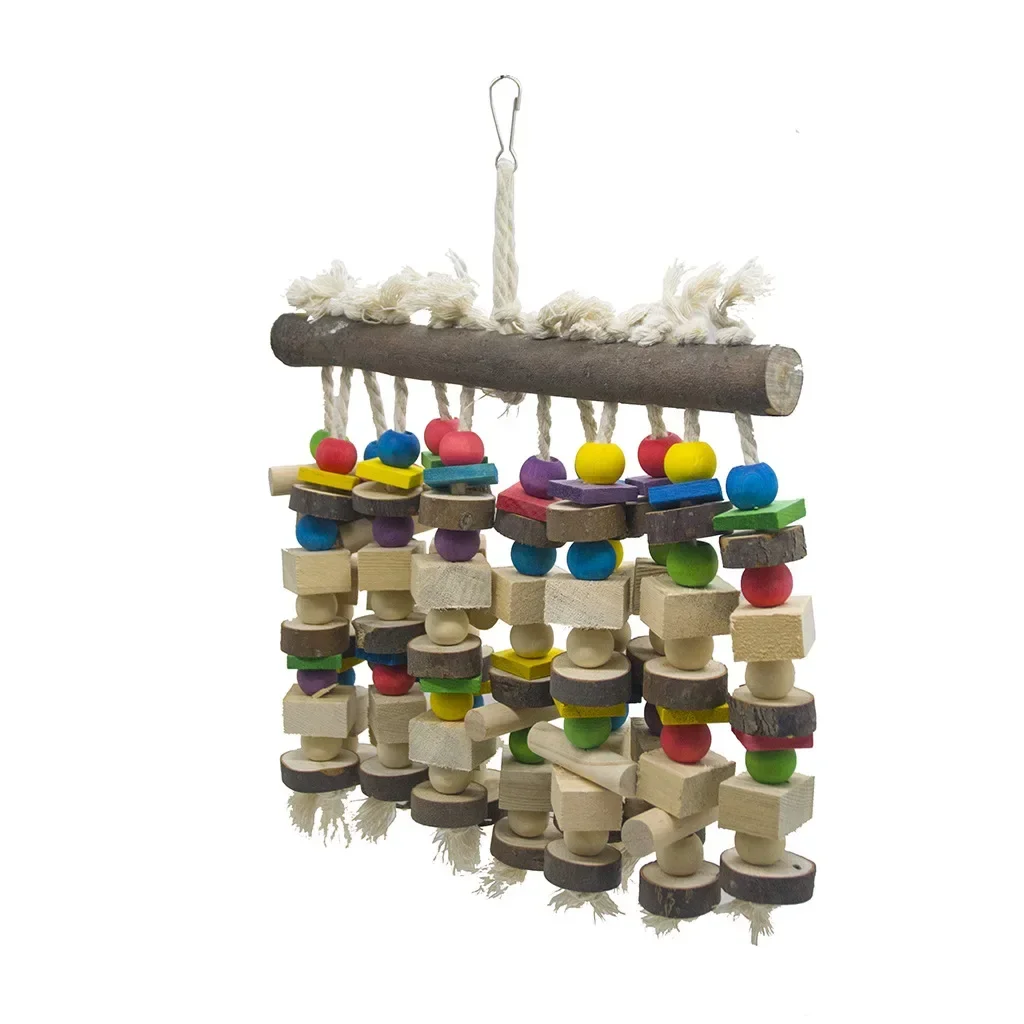 A Big Parrots Gnaw On The Stand Bars And Destroy Bird Toys Suitable For Large And Medium Parrots With Strong Destructive Ability