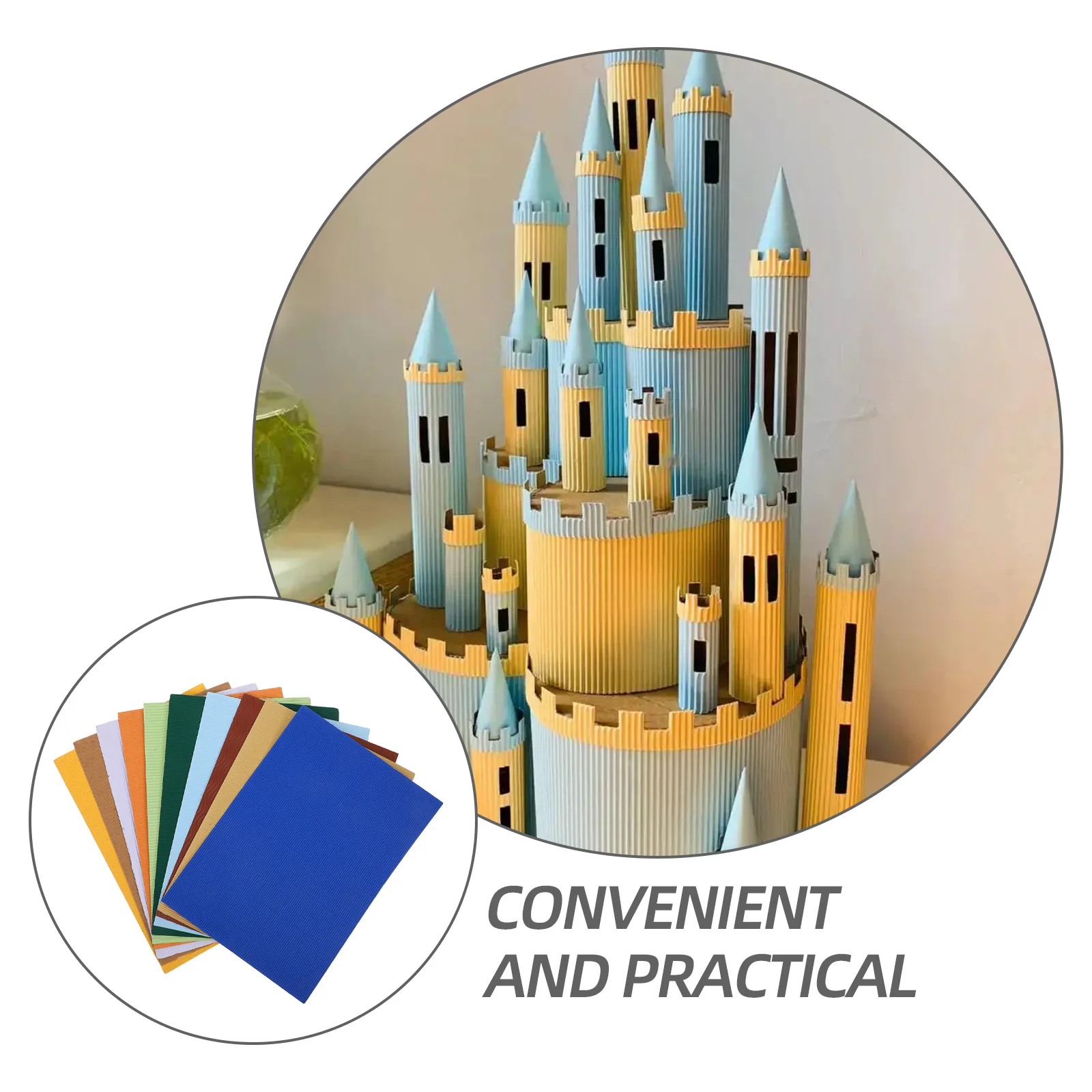 A4 Corrugated Paper Mixed for DIY Crafts Multipurpose Corrugated Cardboard Sheets Handmade Paper for Crafting and