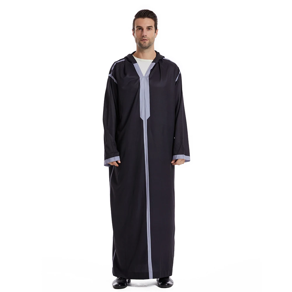 Mannen Abaya Moslim Dubai Saudi Lange Jurk Eid Capuchon Jubba Thobe Islamitische Kleding Marokkaanse Djellaba Caftan Kaftan Arabische Gewaad Jurk