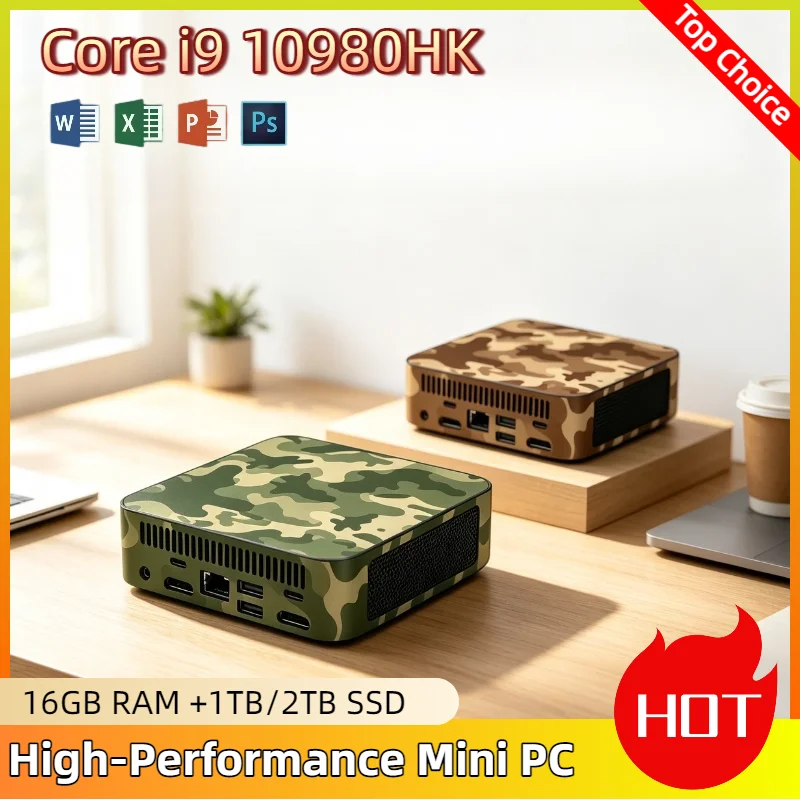 Core i9 10980HK Intel Mini PC Pro 16GB RAM 1TB 2TB SSD WiFi6 BT5.2 4K HD Gaming Office Study Desktop Computer Max Unit