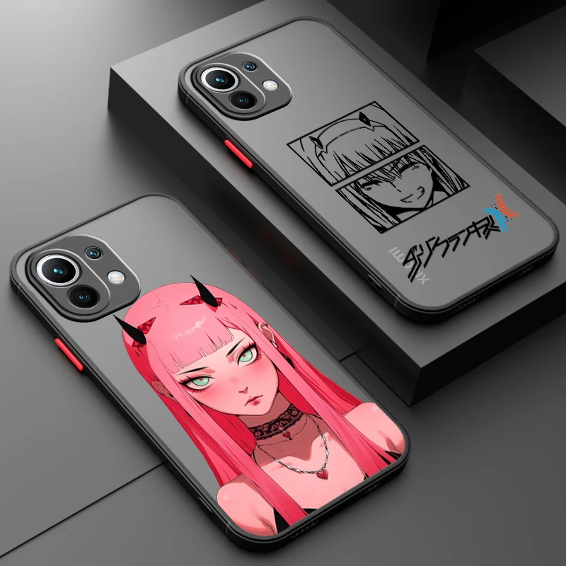 Cool Cute D-Darling In The F-Franxx Frosted Translucent For Xiaomi Mi 13 12 12T 11T 11 11i 10T 10 9T Pro Lite Ultra 5G Matte