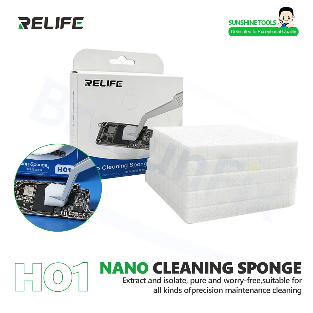 RELIFE HO1 Nano Cleaning Sponge 500PCS for Phone Repair Motherboards Capacitors PCB Cleaning Dust Removal Stain Removal Tool