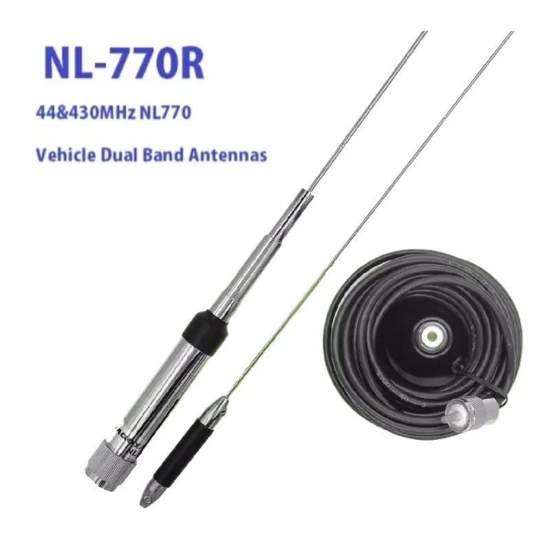NL-770R Antena 144/430 MHz i antena z podstawą magnetyczną SO239 Kabel 5 m z wtyczką PL259 do radia Kenwood ICOM QYT TYT Anytone — zdjęcie produktu 7
