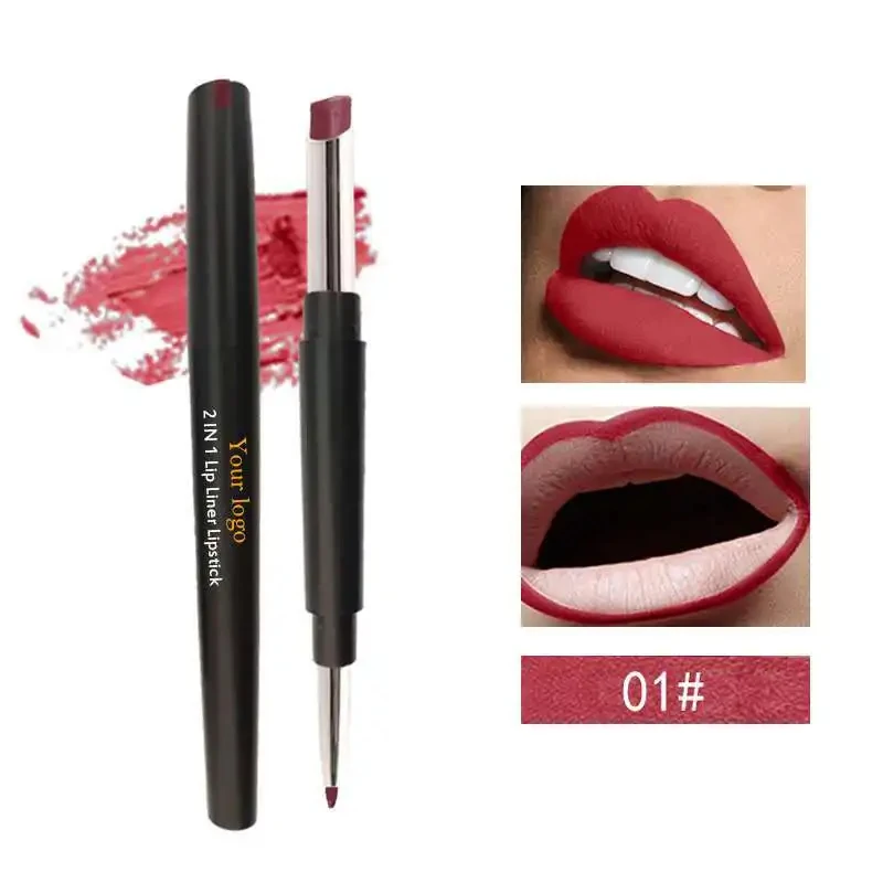 Bearbeiten Sie Ihr Logo elegante Lip Liner Frau Make-up Lippenstift lang anhaltende Tönung sexy rote Lippenstift matte Beauty Liner Lippenstift