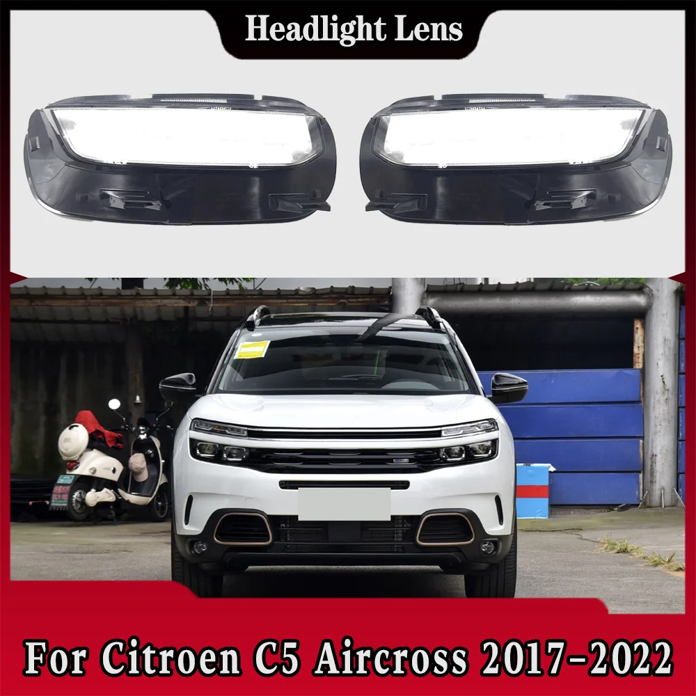 

For Citroen C5 Aircross 2017 2018 2019 2020 2021 2022 High Front Headlight Cover Shade Lampshade Lens Headlamp Shell Plexiglass