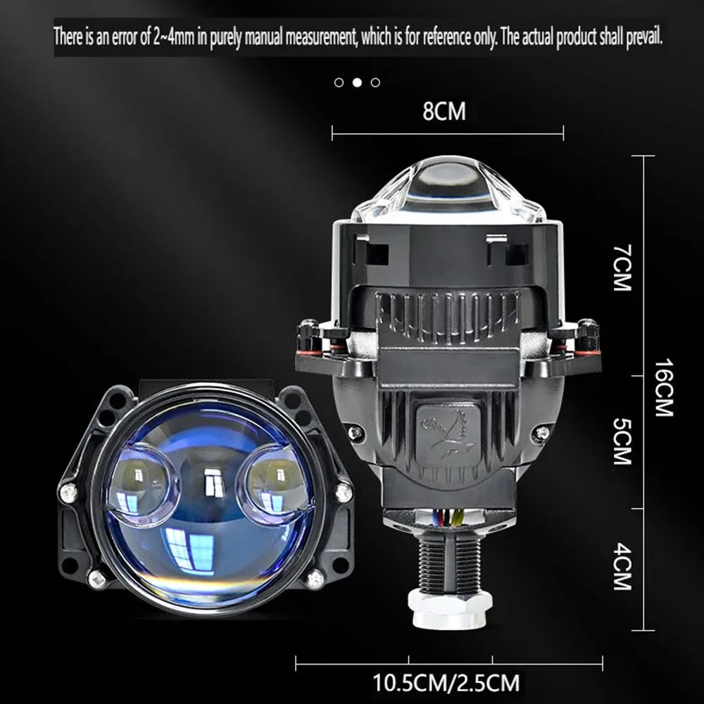 Double Reflectors for Maximum Light Output 3 Inch Bi Led Double Laser Projector Lens