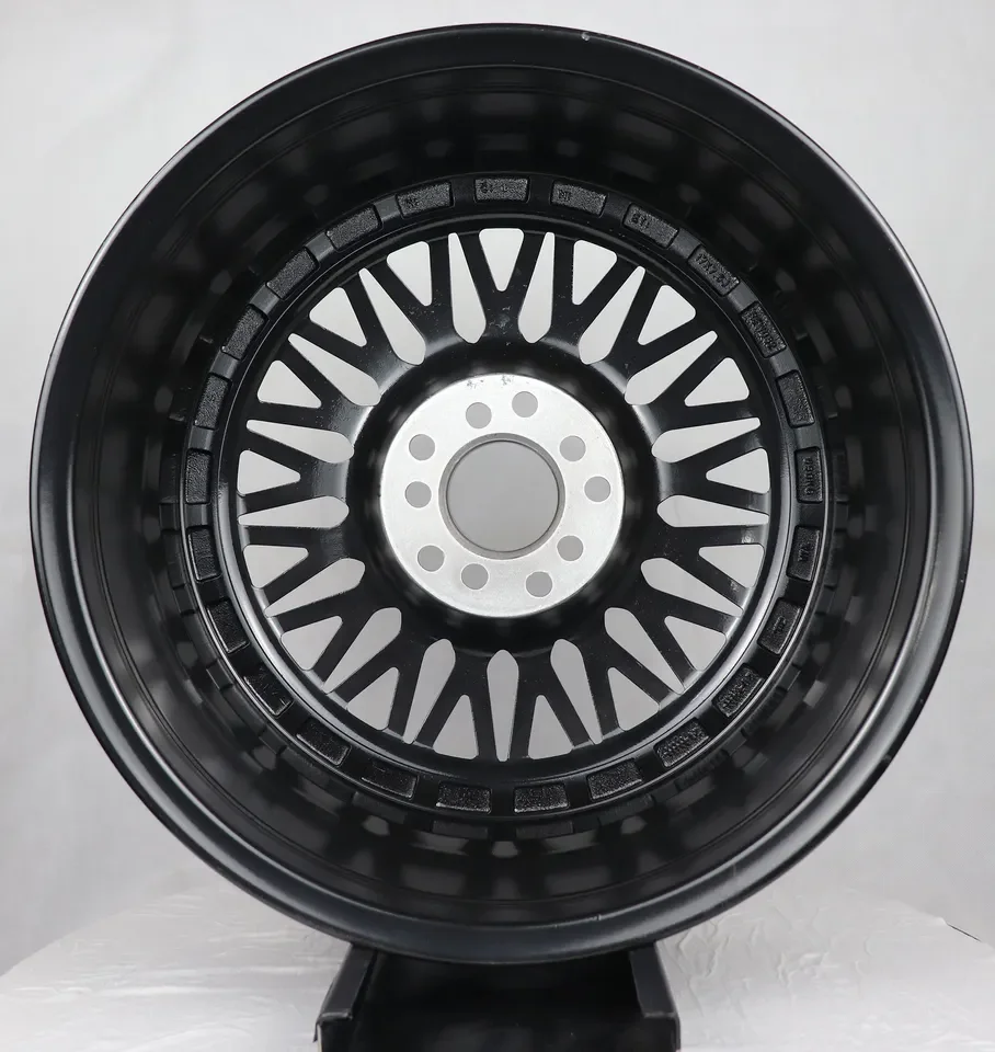 2ZW032 14 15 16 17Inch 4 5 8 10 holes Double PCD Mesh Deep Dish Design Alloy Wheels Rims with Rivets