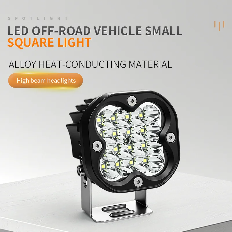 Universal LED Headlights & Fog Lights, LED Work Light Bar, 12V Searchlight, White & Yellow Light, 4x4 Off‑Road Accessories