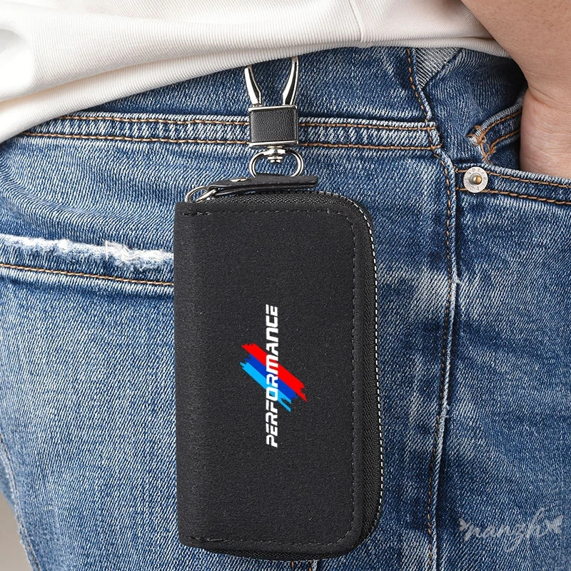 

For BMW Performance X1 X3 X4 X5 E46 E90 F20 E60 E39 F10 M1 M3 M5 M6 E87 Car Keychain Bag Suede Multi-purpose Storage Box