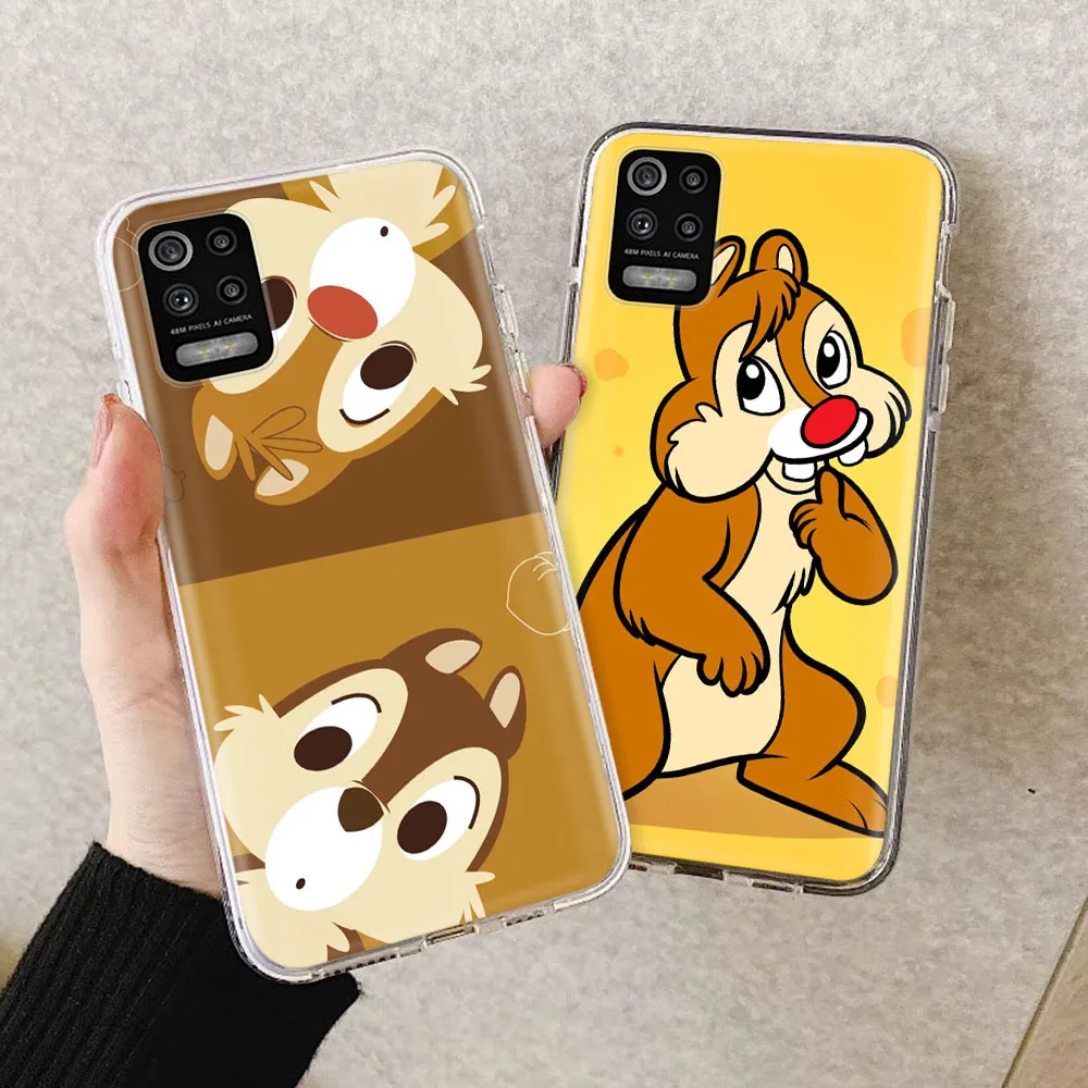 Transparent Case for Tecno Camon 15 16 17 17P 18 Premier 18I 18P 18T 19 POP 4 Pova 3 AIR 5P 5 LTE Pro Soft Cover Chip and Dale