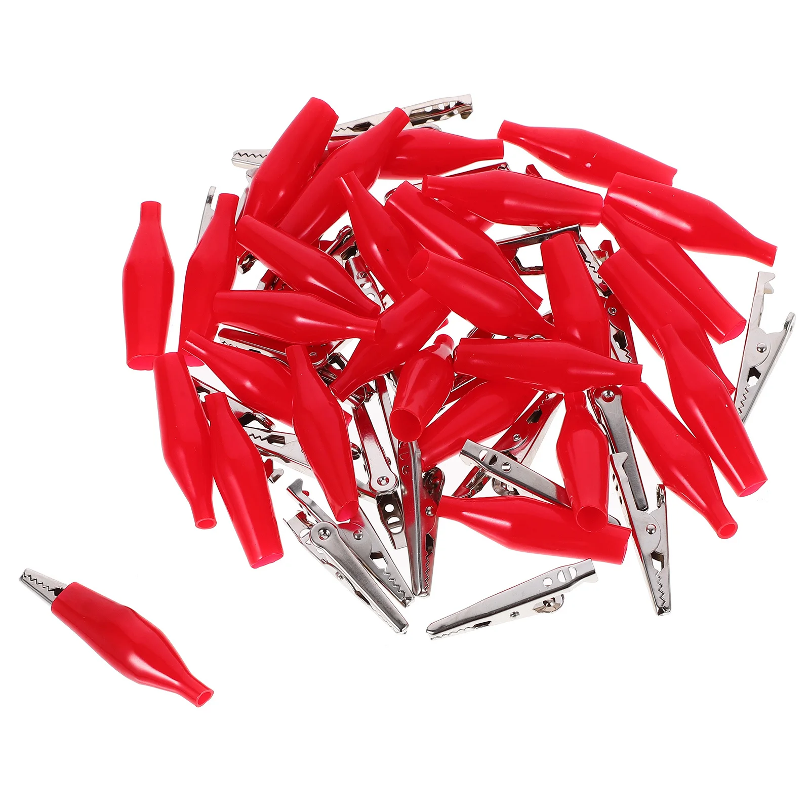 

30pcs Large Clips For Leads Testing Clamps Pvc Insulated Durable Electric Work Tools Alligator Clip Electrical Test