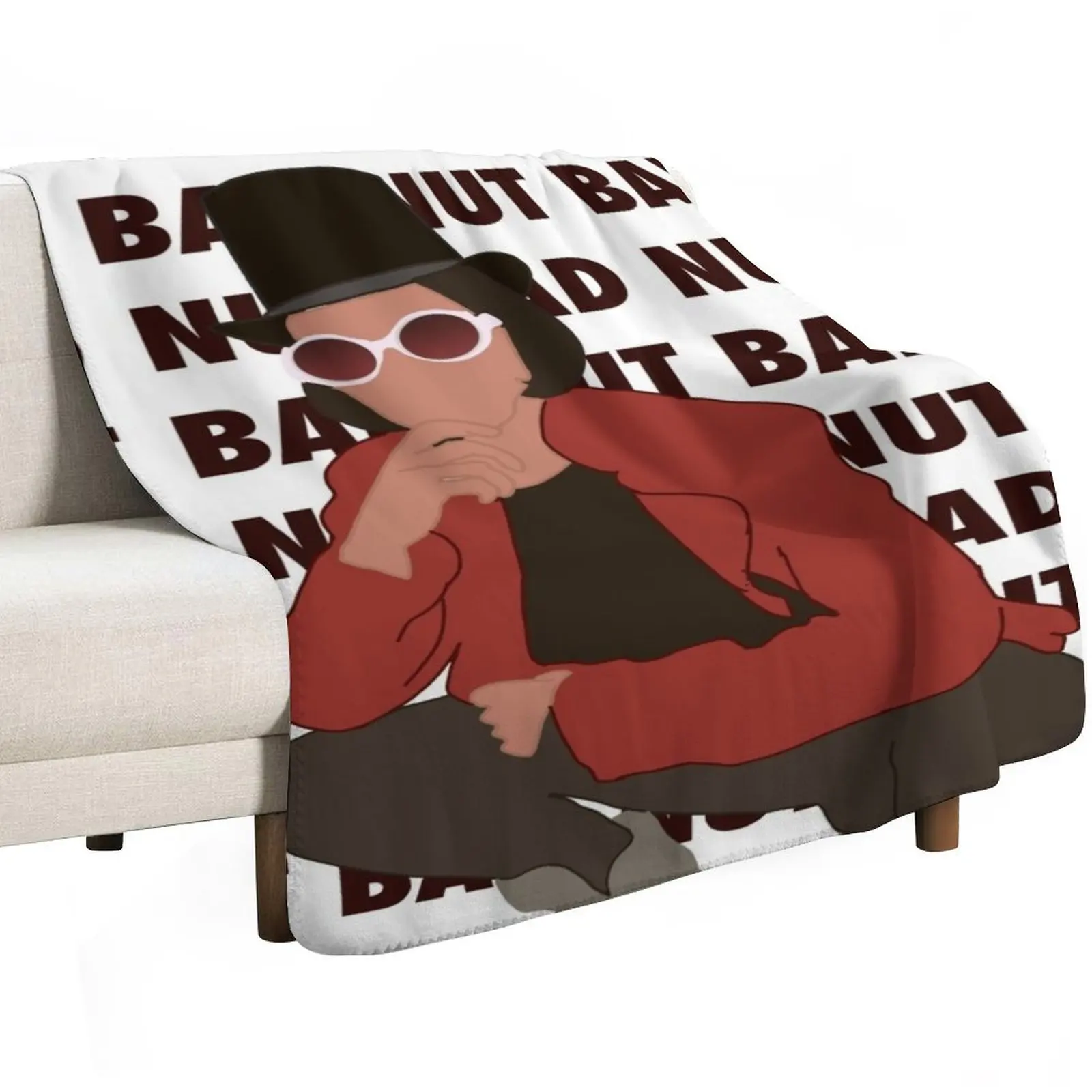 

Bad Nut Wonka Throw Blanket Cute Plaid Soft Plush Plaid Plaid Blankets