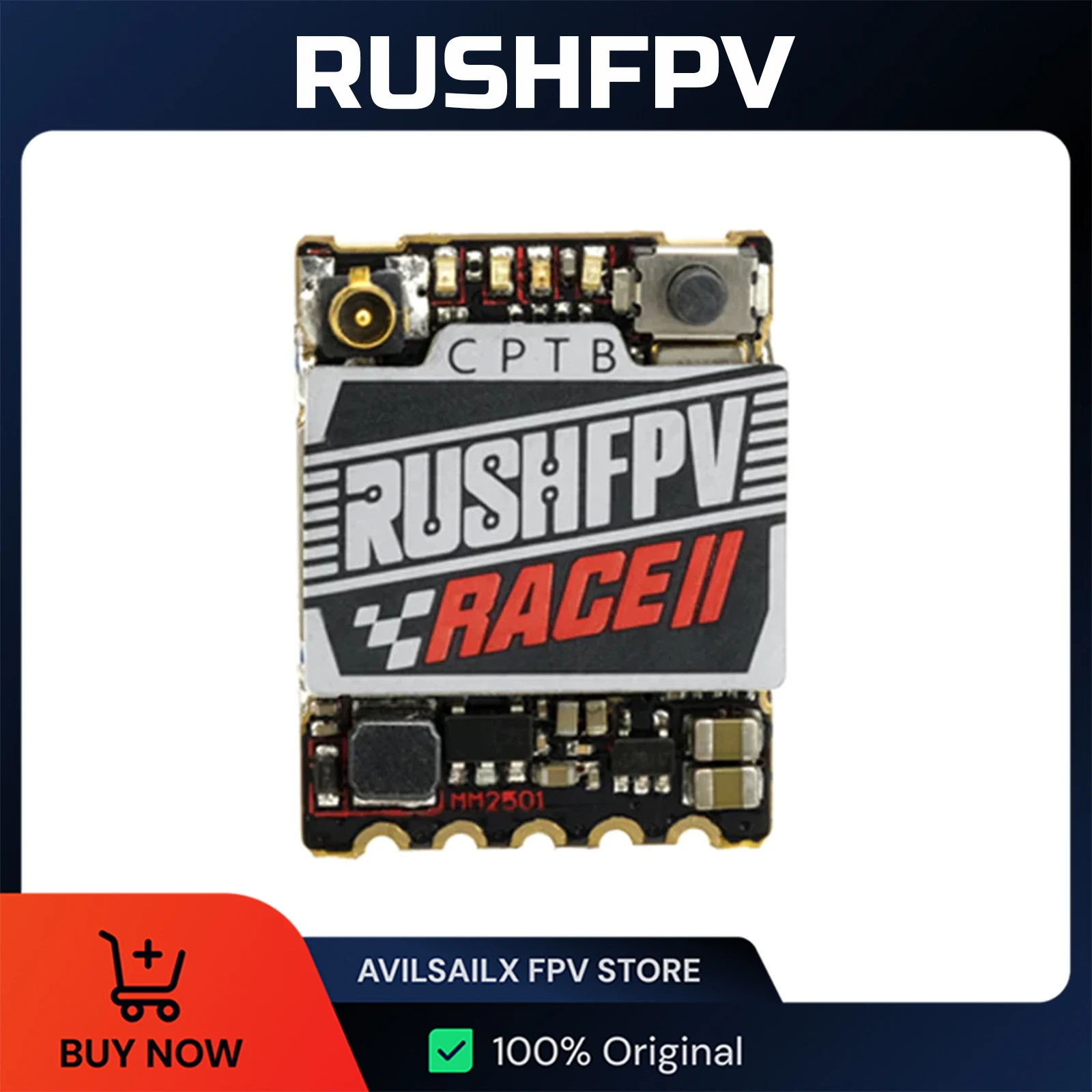 

RUSH TANK RACE 2 RACE II 5,8G 48CH PitMode 25 МВт 100 МВт 200 МВт Макс. Регулируемый SmartAudio FPV VTX 20X15 мм для FPV Drone Aircraft