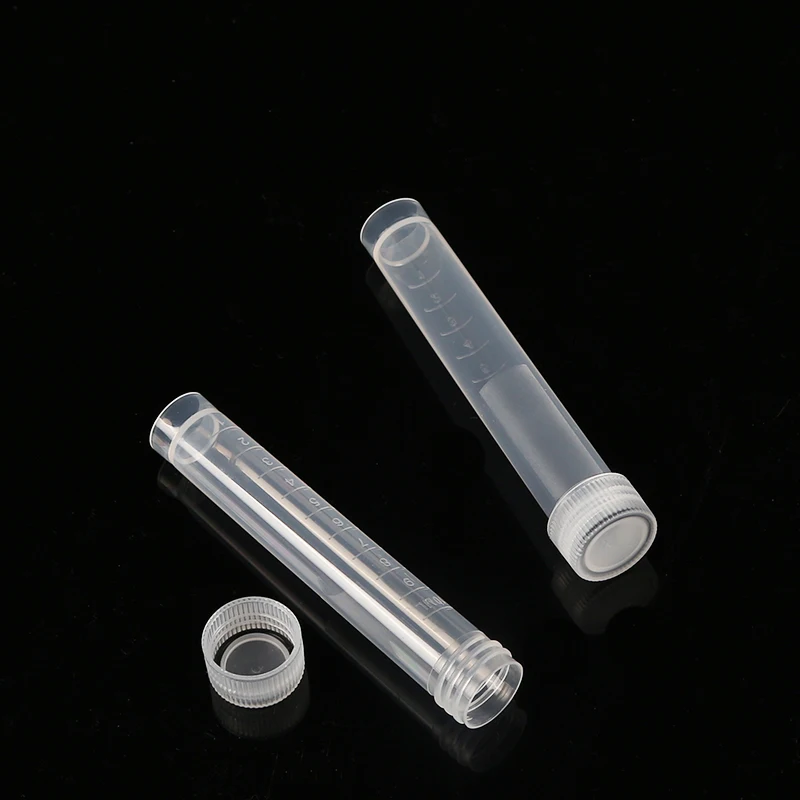 Lab Plastic Frozen Test Tubes 10ml cryotube Centrifuge tube Vial Seal Cap Container for Laboratory School Educational , 30pcs