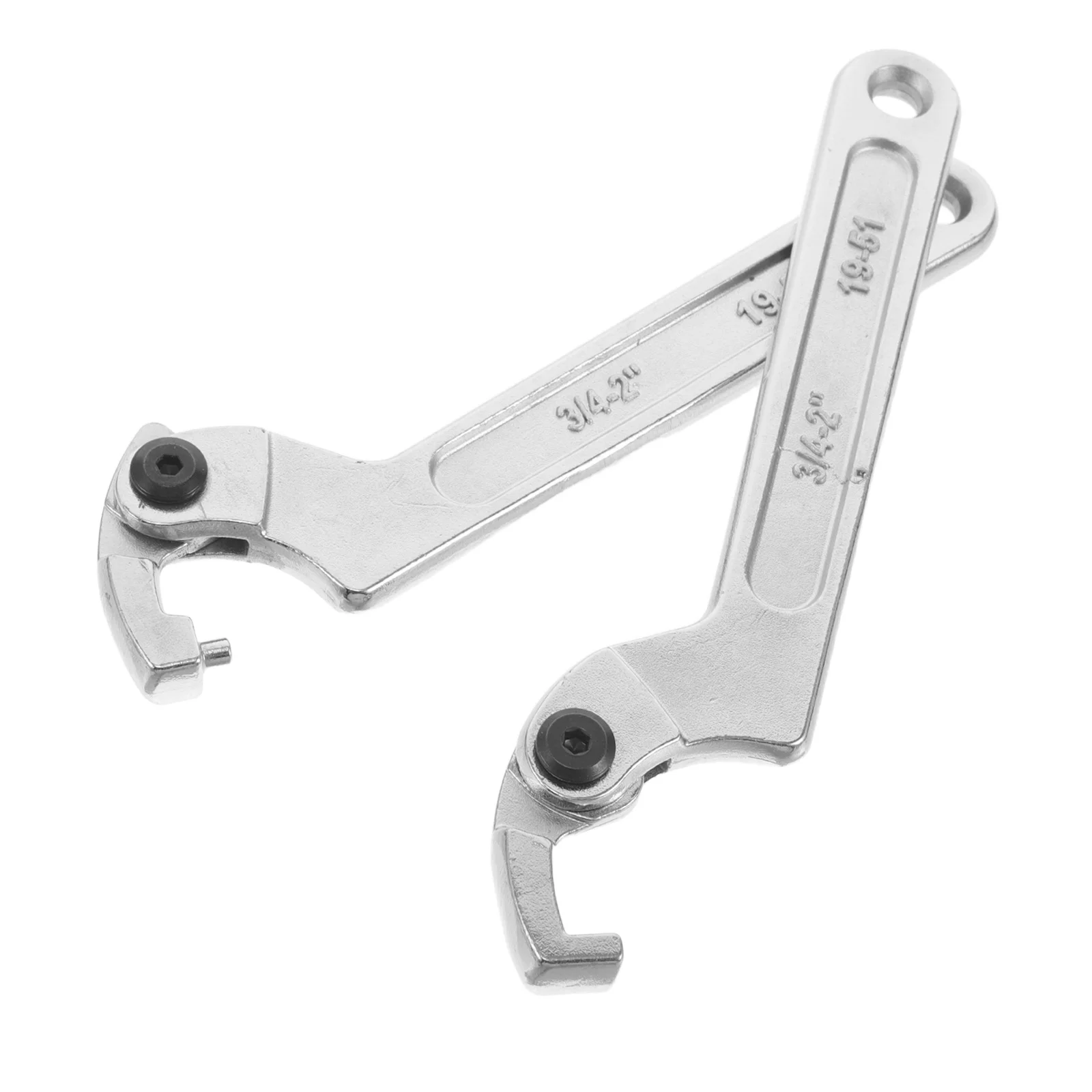 

2Pcs Water Meter Adjustment Tool Shock Absorbing Hook Wrench Round Nut Spanner for Water Meter Cover Removal Nut Loosening