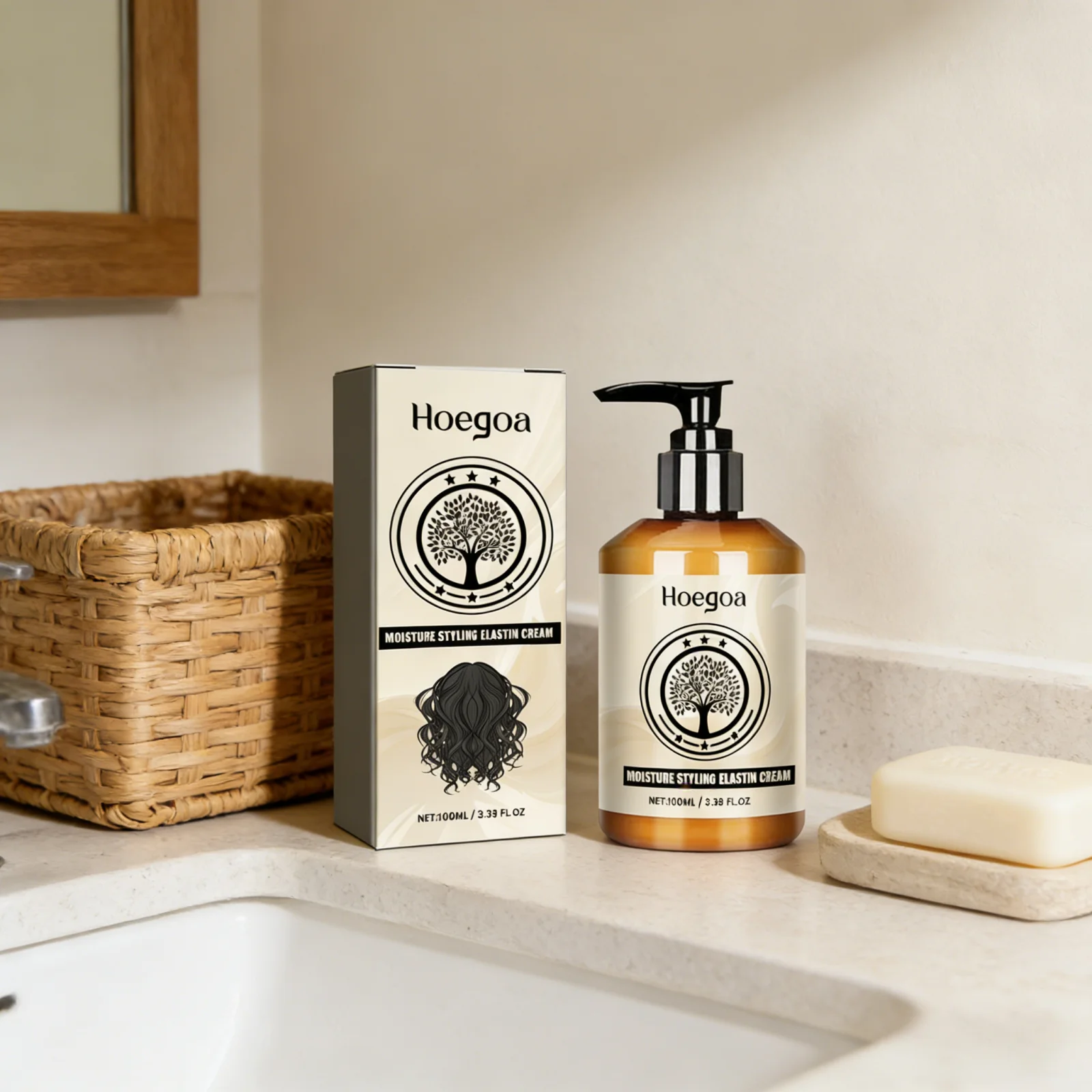 

Moroccan Elastin for Hair Curling Cream Moisturizing Hair Products for Dry and Damaged Hair Styling Deep Conditioning Hair Mask