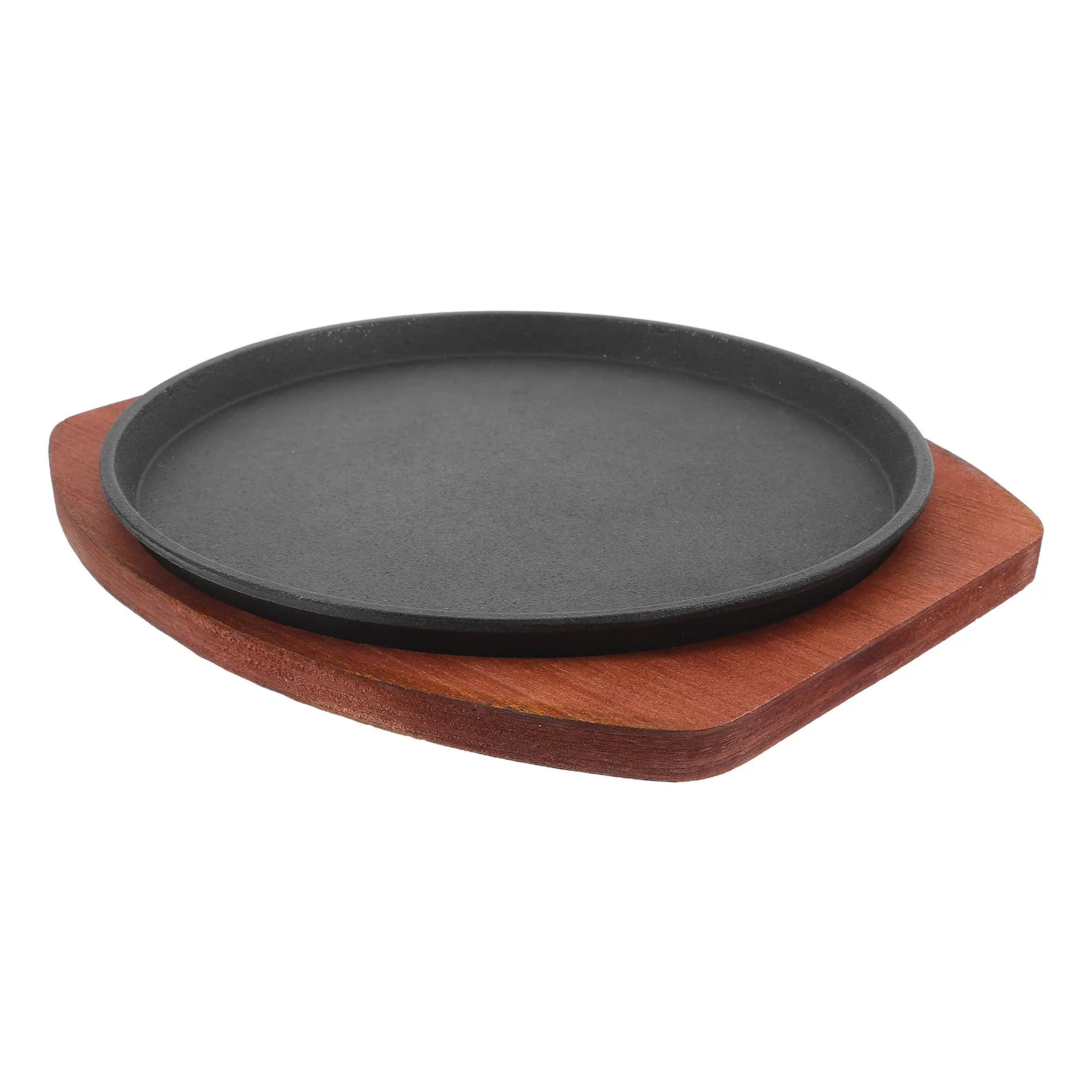 Iron Grill Pan Thickened Bbq Griddle for Home Use Grill Steaks Vegetables Frying Roasting Even Heating Easy Clean