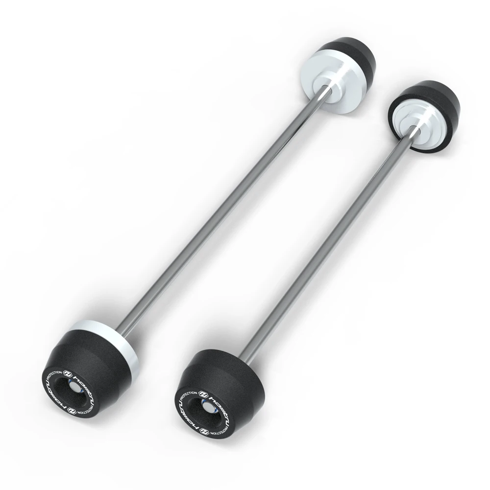 For BMW S1000R/RR/M1000RR 2024-2025 F/R Wheel Axle & Fork CNC Crash Sliders - Titanium Anti-Fall Rider Gift Tool-Free​
