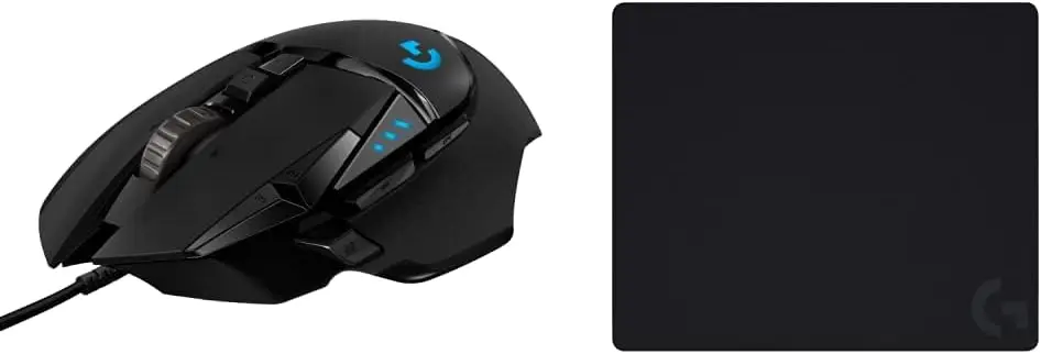 High-Performance Wired Gaming Mouse with Precision Sensor and Durable Hard Gaming Mouse Pad Bundle for Enhanced Control