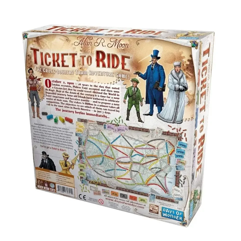 Us and Europe Edition Adventure Ticket to Ride First Journey Train Adventure, divertido juego familiar para niños y adultos
