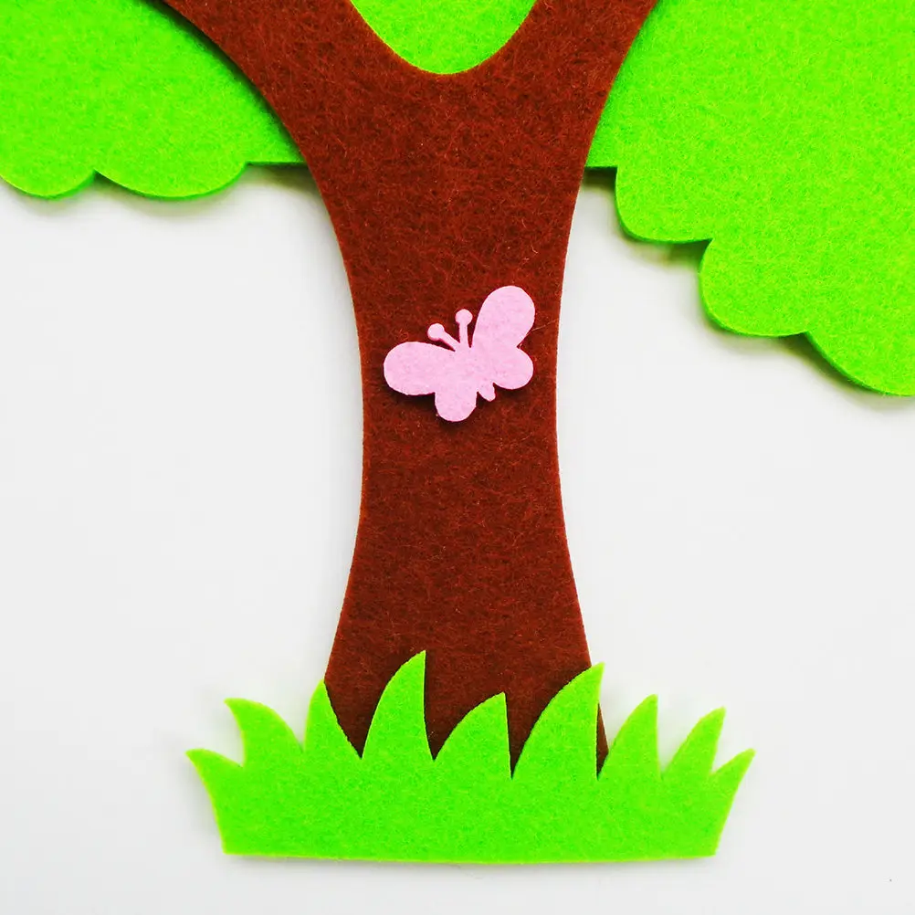 Felt Wall Sticker Set Big Cartoon Decor for Kids Room Bedroom Kindergarten Non Toxic Eco Friendly Self Adhesive