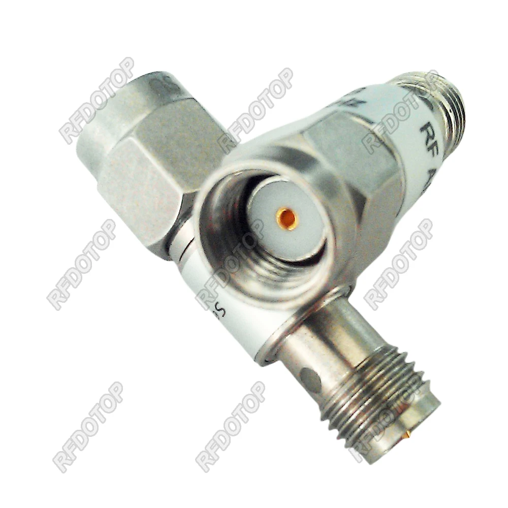 2W DC-8.0GHz RP-SMA Male to RP-SMA Female RF Attenuator 1~60dB Attenuator SMA Fixed Connectors 304 Stainless Steel 50 Ohm