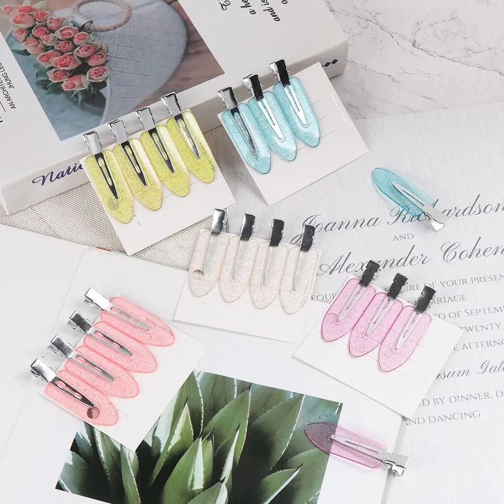Fixed hair Candy Color Makeup No Bend Barrettes Bang Clip No Crease Hairpin Seamless Hair Clips