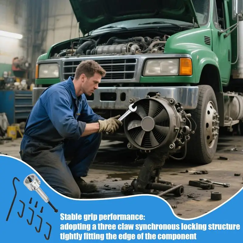 เครื่องมือกําจัดฮับ Hub Bearing Puller Heavy Duty เครื่องมือกําจัด Blower Wheel Extractor สําหรับหม้อน้ํา Shop ยานยนต์อุตสาหกรรมจักรยาน