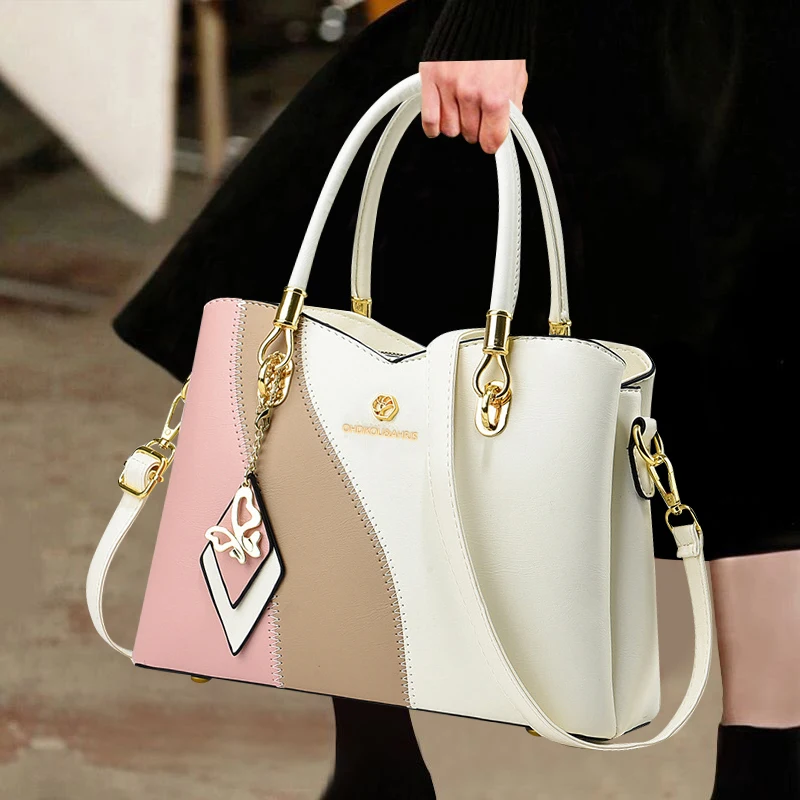 

Hong Kong Genuine Leather 2025 New Color Blo Large Capaci Soft Leather Mom Bag Commuter Single oulder Bag Tote Bag