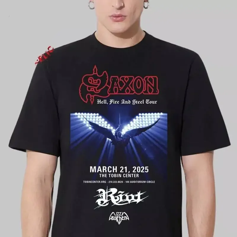 Saxon Event Hell Fire And Steel Tour On March 21Th 2025 T Shirt S 5Xl
