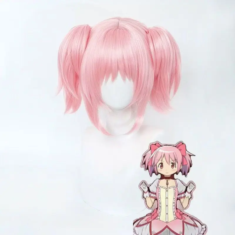 

Puella Magic Madoka Magica Олень Глаз Круг cos Коголовка Топ Специальный Розовый Тигр Зажим Для Рта Двойной Хвост
