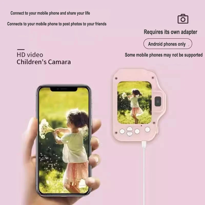 3D Cartoon Digital Camera Animal Unicorn 48MP Children Mini Camera Toy Take Pictures And Videos Play Games Dual Camera For Kids