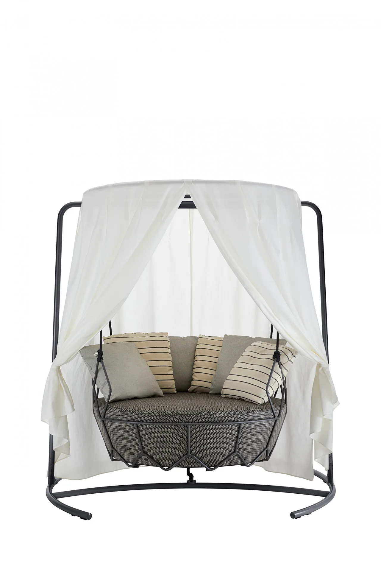 Modern Design Royal Blue Cushion Patio Hanging Swing Chair with Stand  Garden Outdoor Furniture view 6