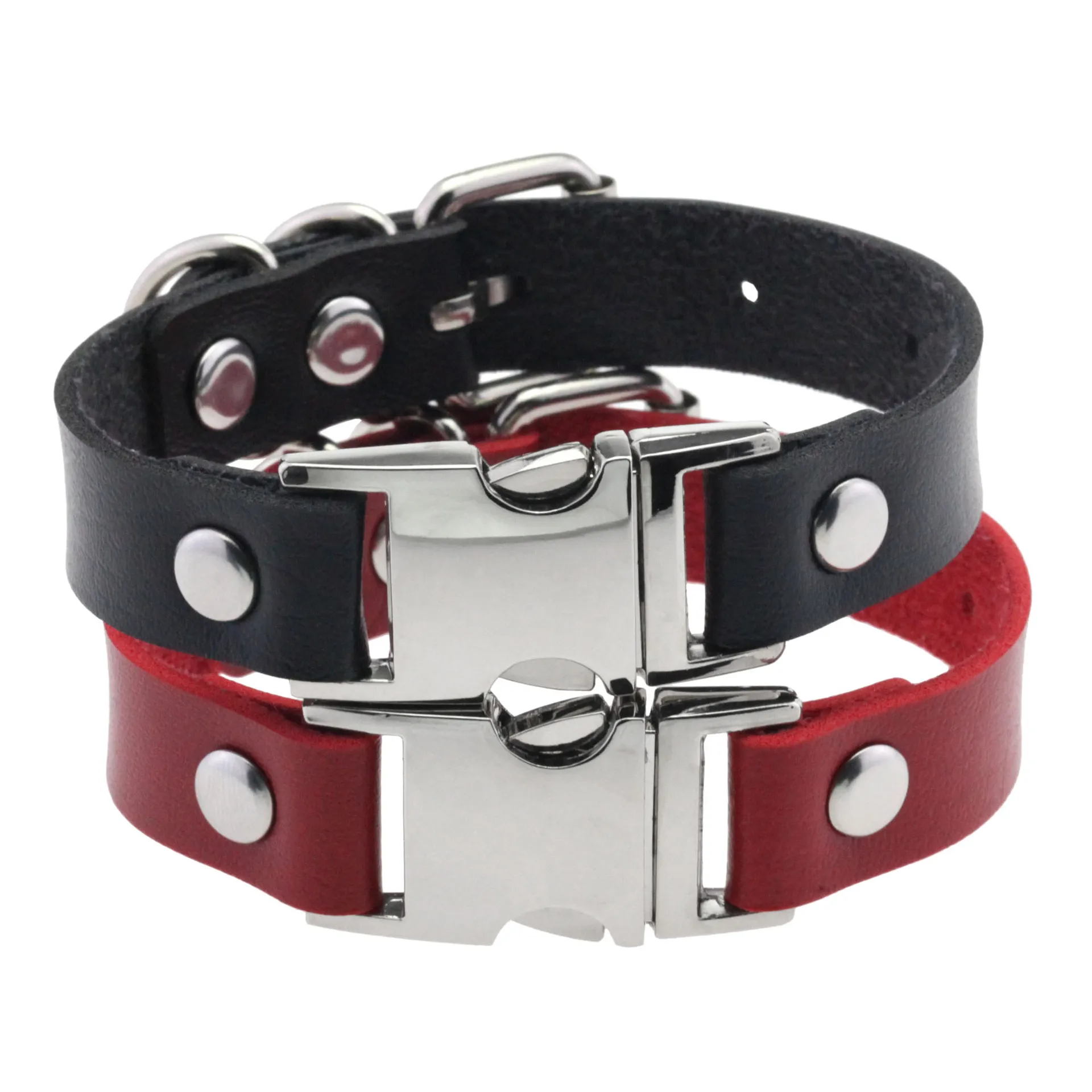 فاسق العين-الصلة مشبك رصع بولي Leather الأساور الجلدية مسنبل الأصفاد الأسود معصمه الرجال النساء القوطي مجوهرات القوطية ايمو اكسسوارات #3