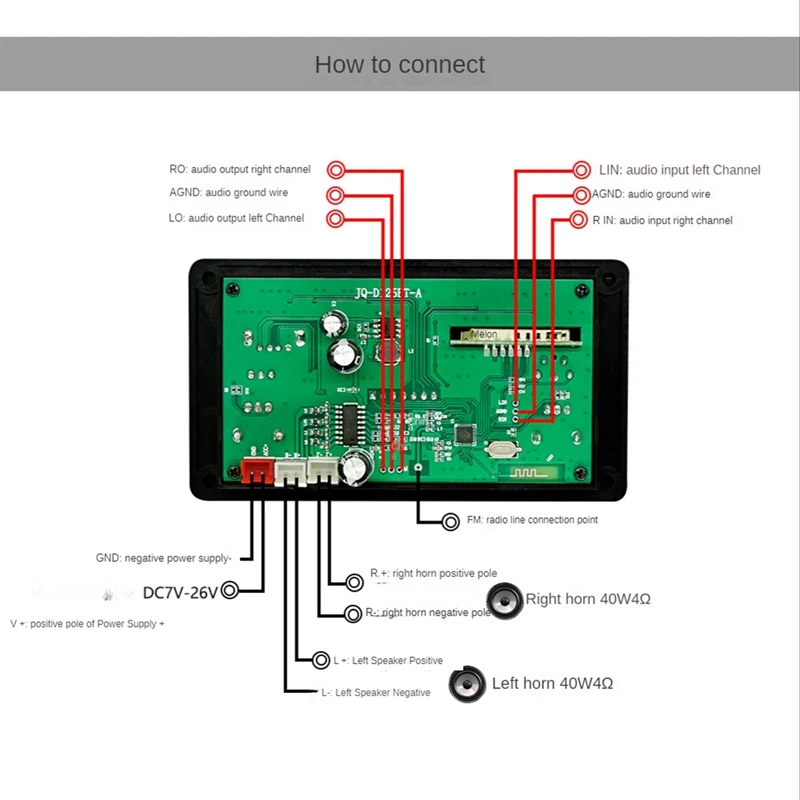 MP3 WMA Decoder Board Drahtlose Bluetooth 5,0 7V-25V Decoder Auto MP3 Player USB Rekord Modul FM AUX Radio Für Lautsprecher