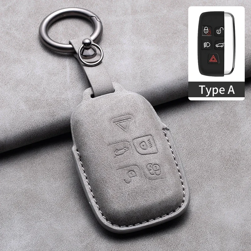 

Leather Car Remote Key Case Cover For Land Rover Range Rover Sport Evoque Freelander Velar Discovery 4 Jaguar XE XJ XF Guitar