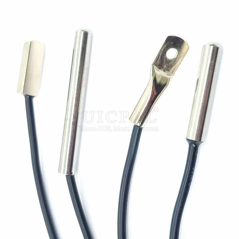 DS18B20 Temperature Sensor Probe 1M Length 304 Stainless Steel 6*30MM OD 3.0MM Waterproof Dustproof Sensors Cable