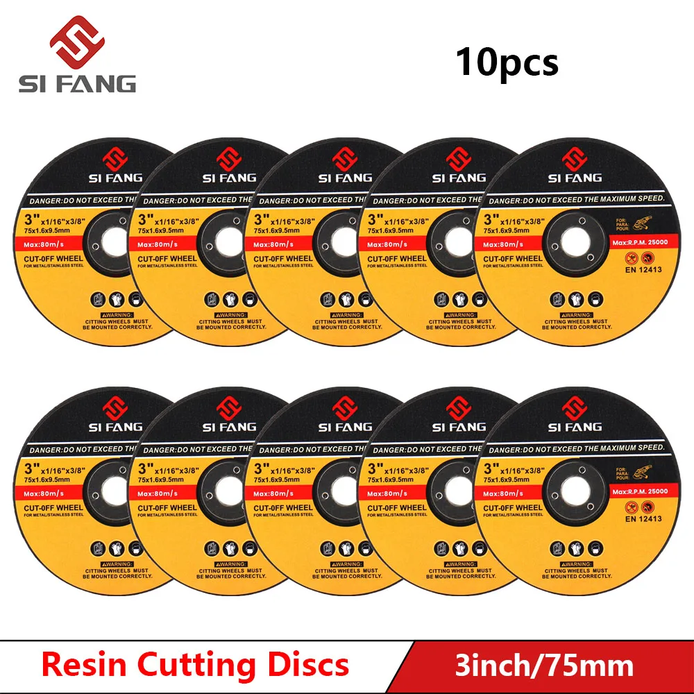 10PCS Circular Resin Saw Blade Grinding Wheel Cutting Discs 10mm Bore 1.6mm Ultra-thin Angle Grinder Accessory