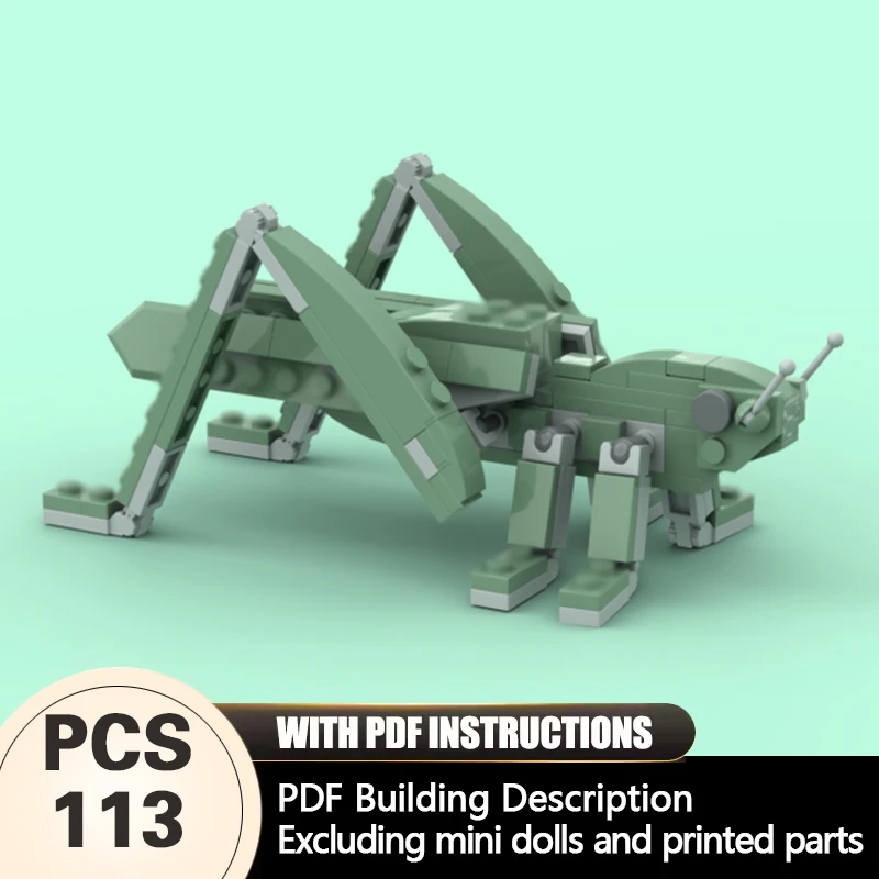 

Creators Animal Series Model MOC Building Bricks Grasshopper Modular Technology Gifts Holiday Assemble Children Toys Suit