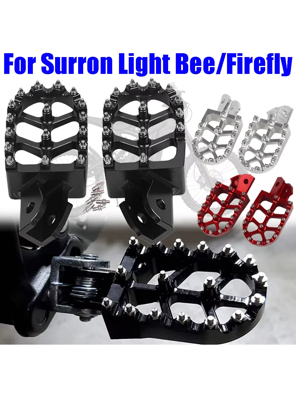 AliExpress S2R Motorcycle Accessories Footrest Footpegs Foot Pegs Rest Pedal For Sur Ron Surron Firefly Light Bee Lightbee Electric Dirt Bike
