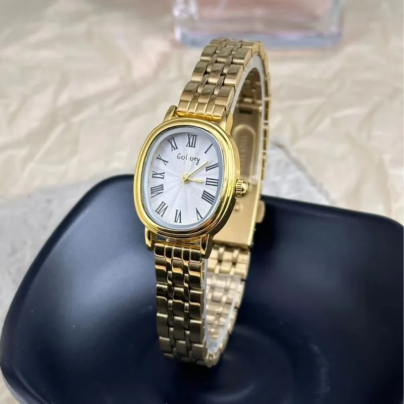 Luxury Women Watch Steel Strap Quartz Watch Fashion Gold Watch Versatile Oval Dial Wristwatch Dropshipping Relojes Para Mujer