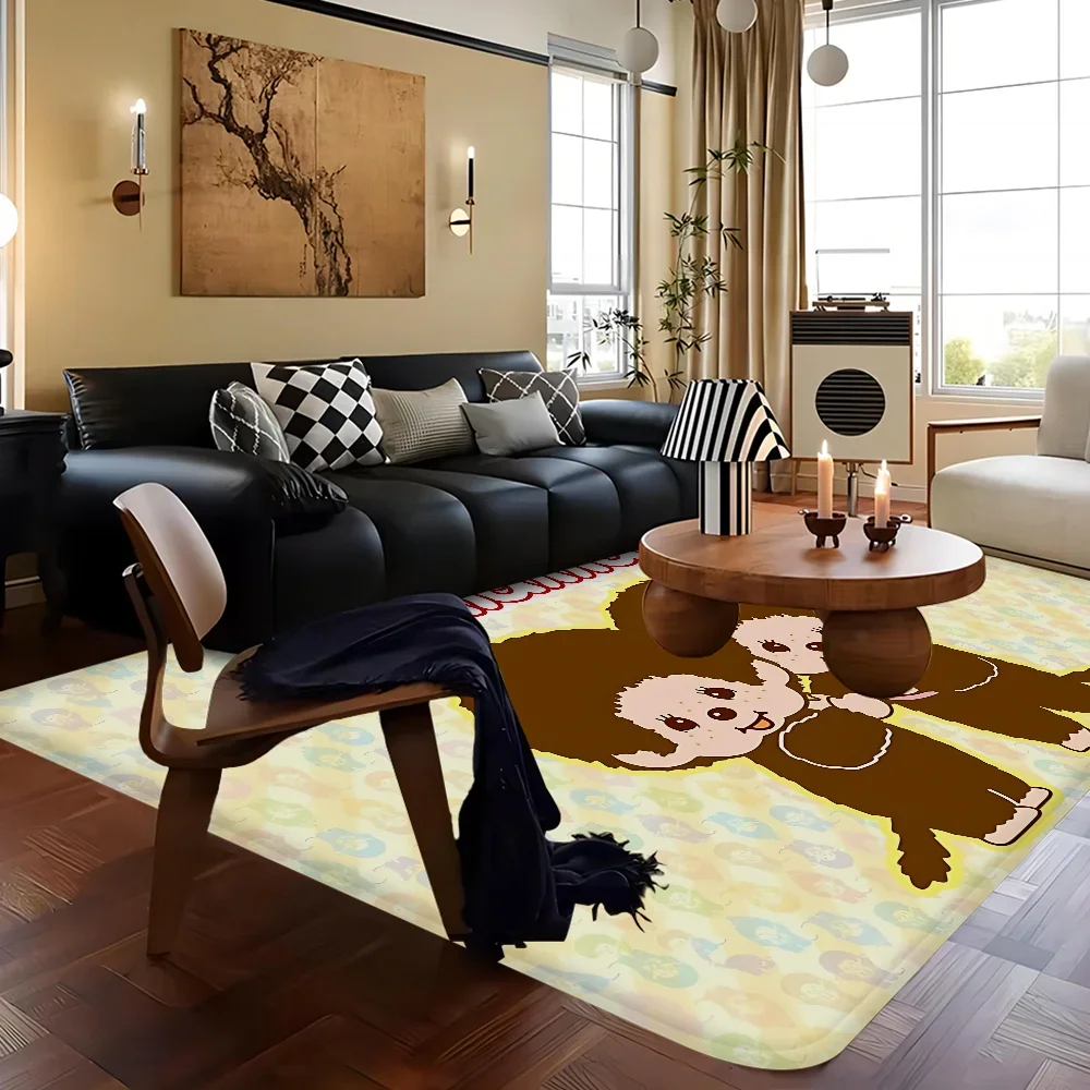 Anime M-Monchhichi Bathroom Mat Kids Room Bedroom Decoration Balcony Anti-Slip Doormat Living Room Welcome Rug