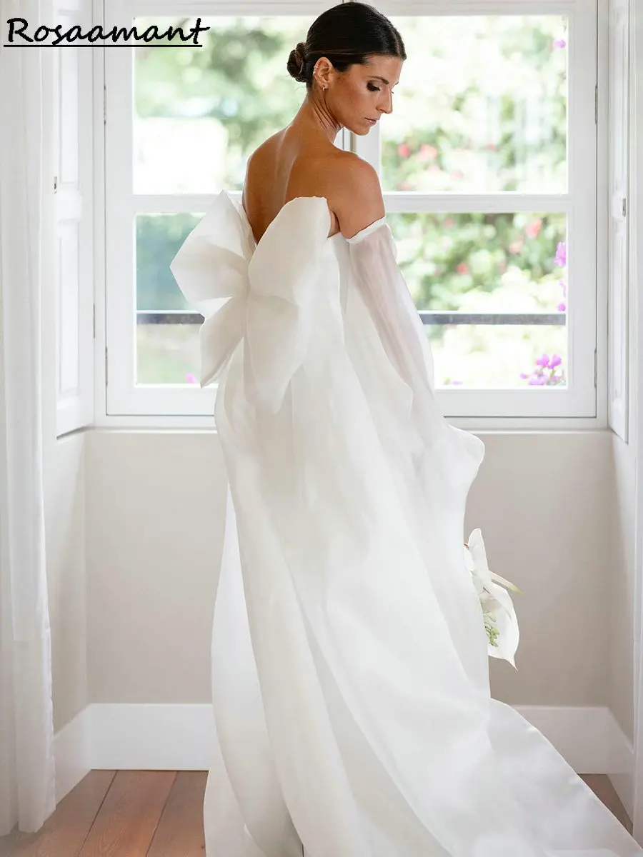 Robe de Mariée Sirène en Satin Sans Bretelles, avec Manches Amovibles, Rubans à Nministériels d, pour Patients de Pays