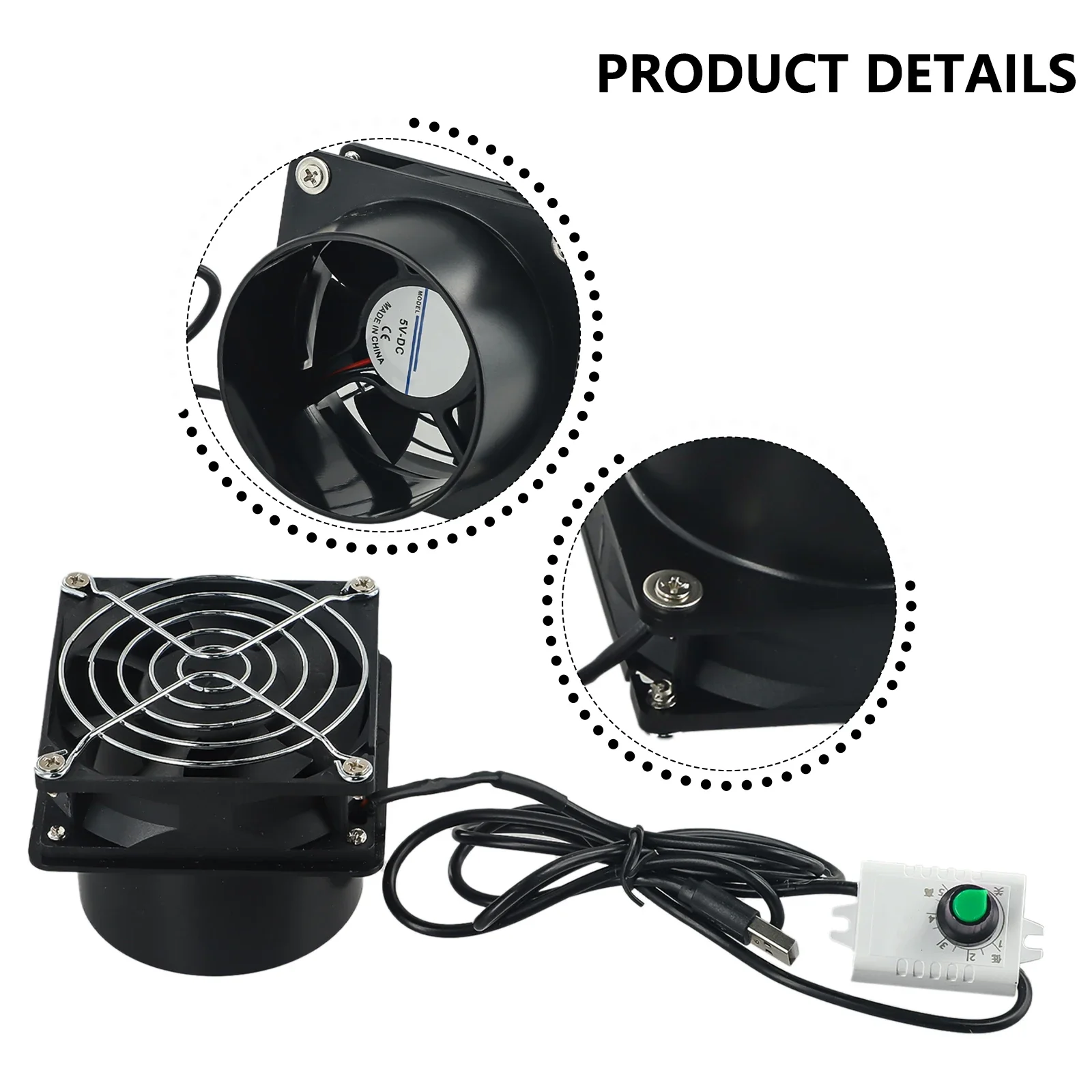 Smoke Absorber Fume Extractor Fan Pipe Duct Exhuast Fan USB Adjustable Speed Smoke Absorber Accessories Range Hood Accessories