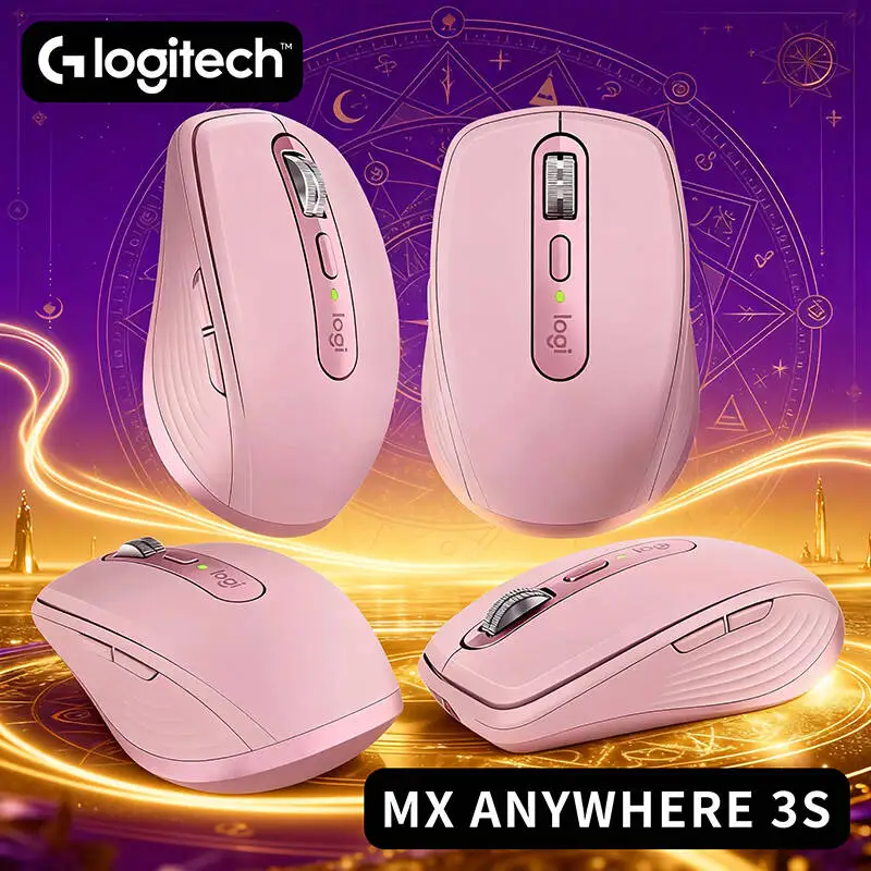 

Ergonomic Logitech MX Anywhere 3S - 8K DPI Glass Tracking, Comfortable Touch, MagSpeed Wheel, Quiet Clicks, Office & Travel