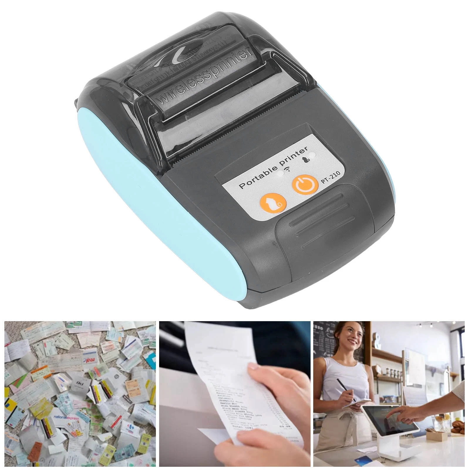 58mm Wireless Bluetooth Receipt Thermal Printer Portable Receipt Printer for Clothing Industry Stores DC7.4V Receipt Printer
