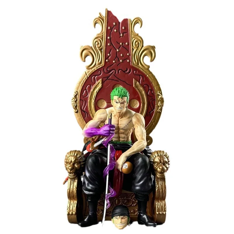 Nuovo Anime One Piece Roronoa Zoro Action Figures Trono Seduto Postura Serie Figurine Raccogliere Modello Giocattolo Decorazione Regali