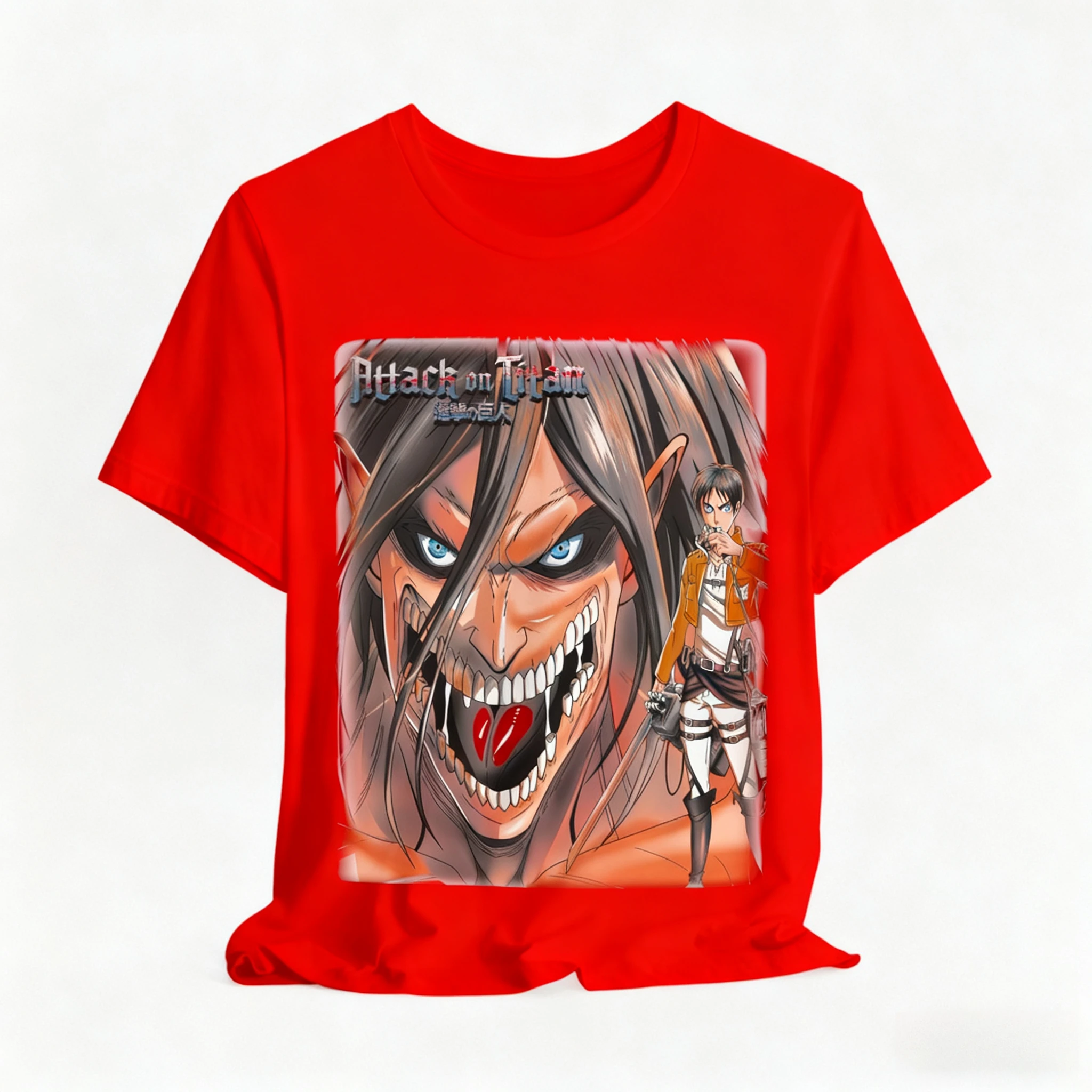 

Eren Yeager Anime T-Shirt Attack on Titan Tee Unisex Japanese Manga Shirt Pure Cotton Breathable Comfortable Casual T-shirt