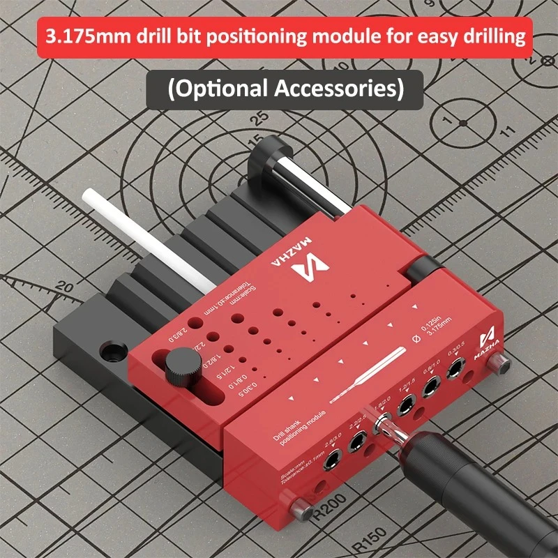 

DIY Modeler Hobby Round Rod Drilling Auxiliary Locator Tool Suitable for MAZHA T0012 Round Stick Punching Positioner